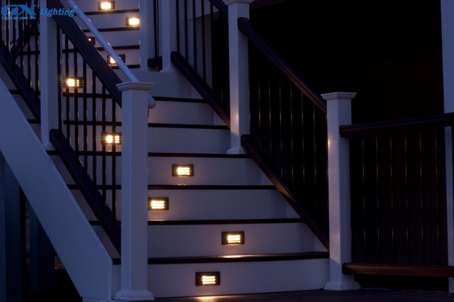 đèn led âm đất cầu thang