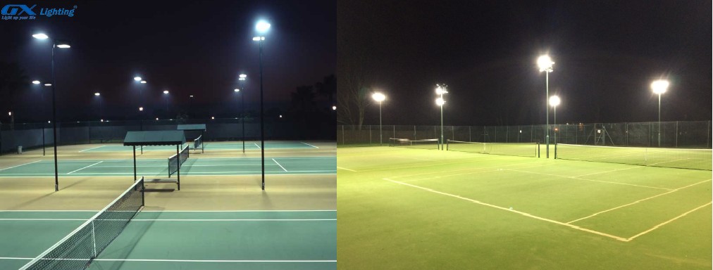 Lắp bóng đèn led tiết kiệm điện cho sân bóng tennis